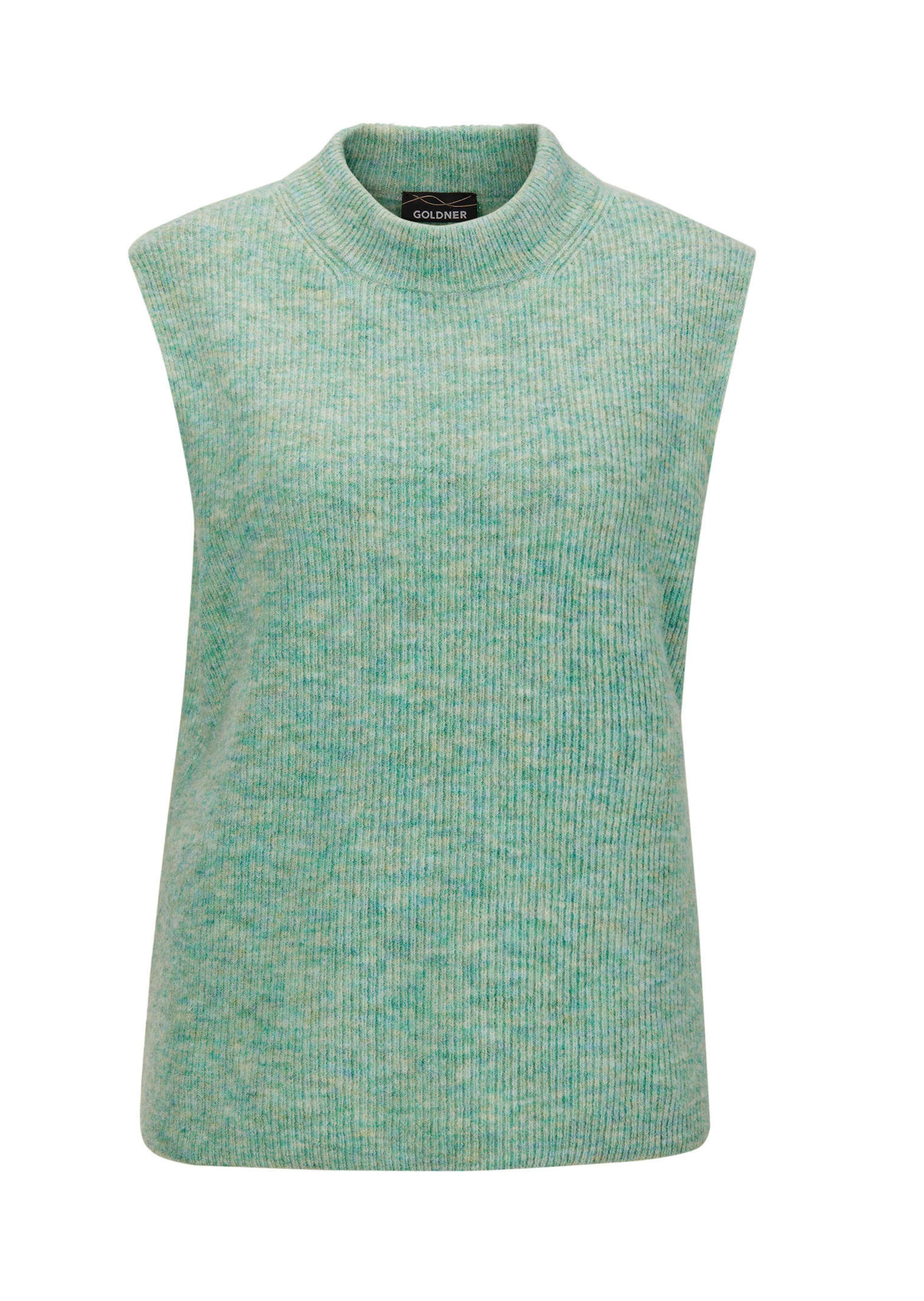 Débardeur en tricot côtelé à col montant