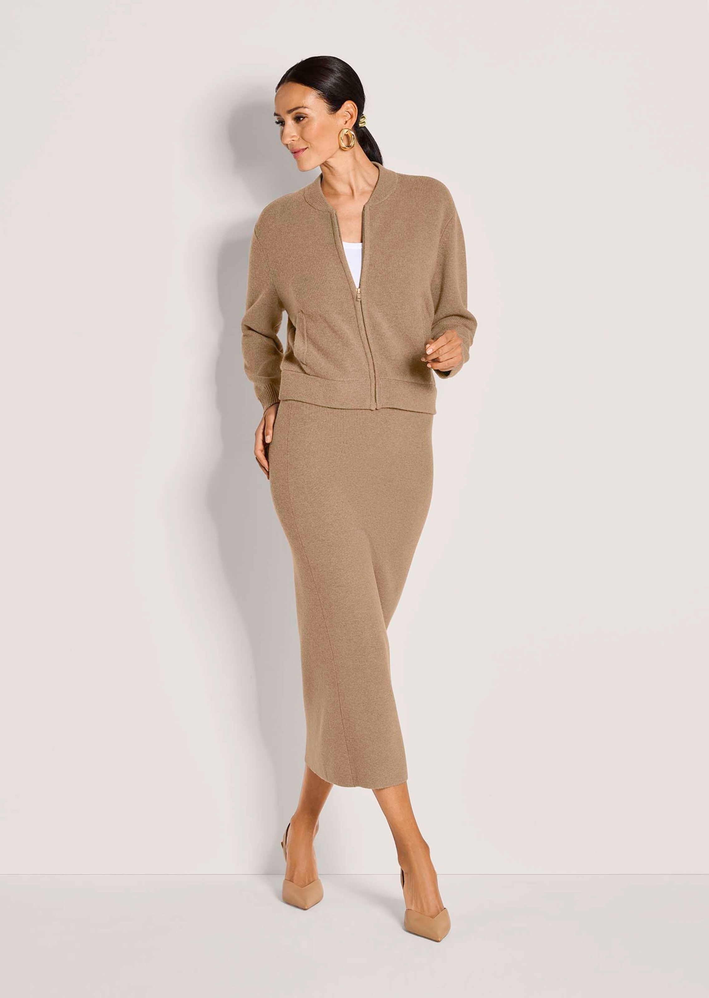 Grey wool pleated skirt - België
