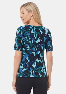 T-shirt en viscose avec un imprimé artistique thumbnail 3