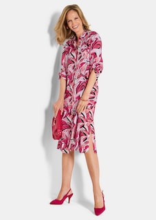 Hemdblusenkleid mit Blätterprint thumbnail 4