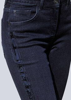 Jeans mit Galonstreifen und Zierplättchen thumbnail 3
