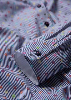 Interessant gestreepte blouse met extra print thumbnail 4