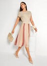 Leichtes Strickkleid mit Streifenrock thumbnail 7