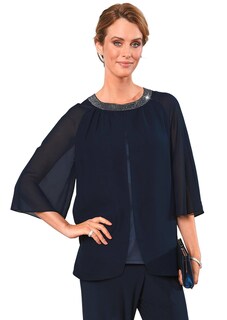 Longblouse met glinsterende hals thumbnail 1