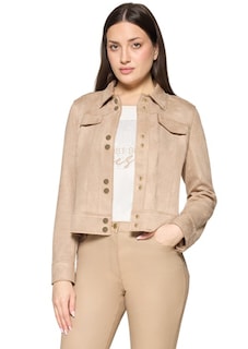 Kurzjacke in Veloursleder-Optik thumbnail 1