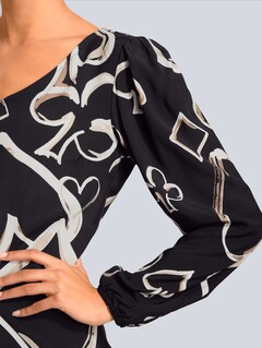 Bluse mit voluminösen Puffärmeln thumbnail 1