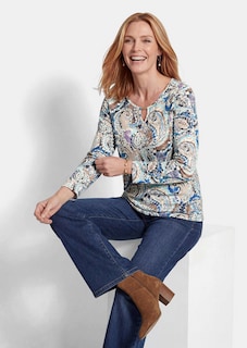 Shirt met lange mouwen en paisleyprint thumbnail 4