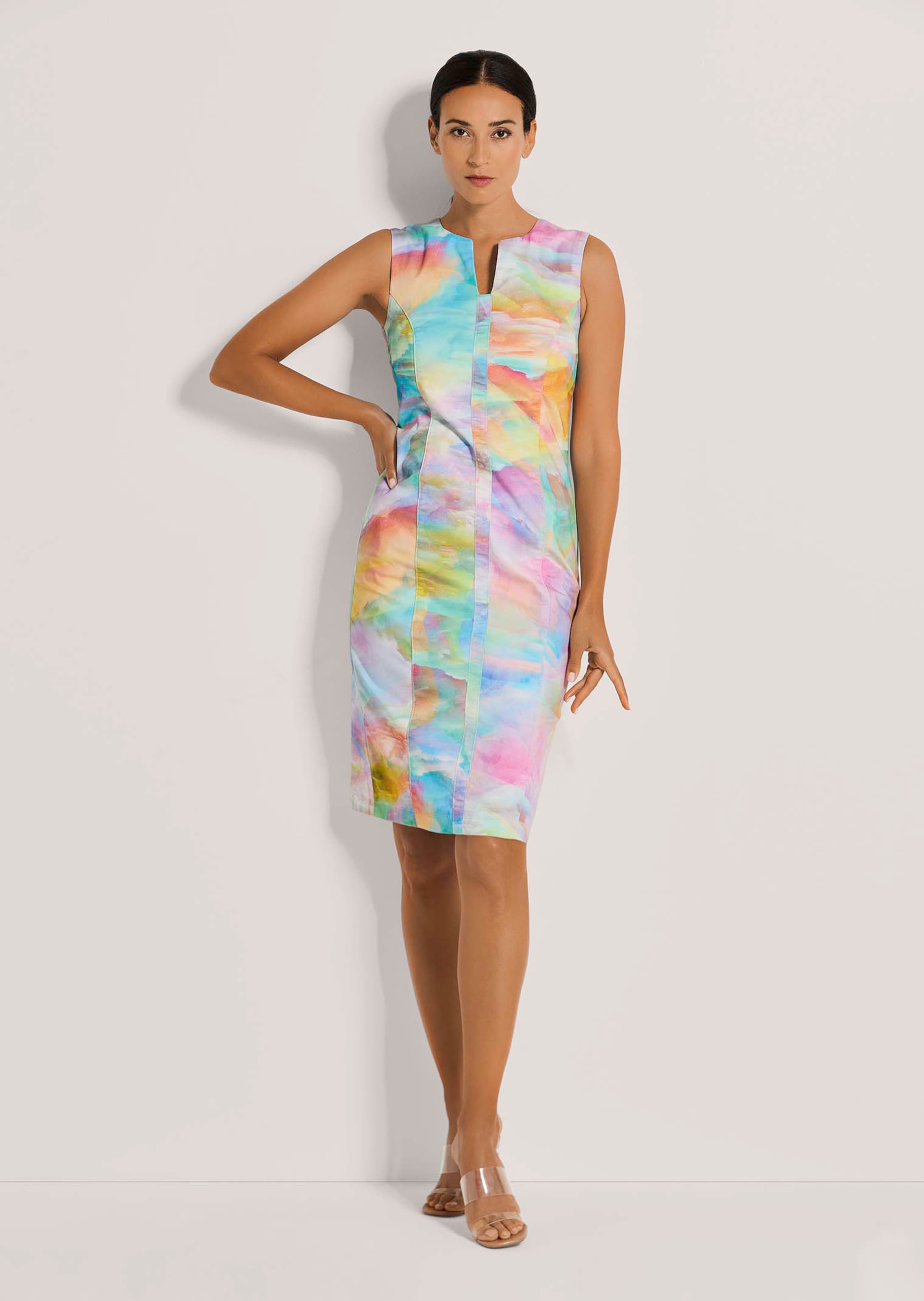 Robe fourreau sur abricot vanille multicolore MADELEINE Vetement