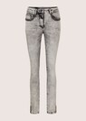 Schmale Jeans mit Strass und Stickerei thumbnail 6