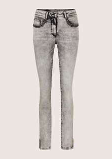Schmale Jeans mit Strass und Stickerei thumbnail 6