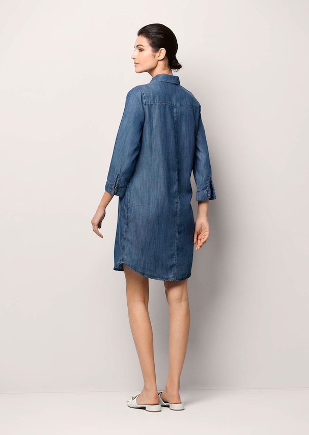 Hemdblusenkleid in Jeansoptik aus trageangenehmer Lyocellware 3