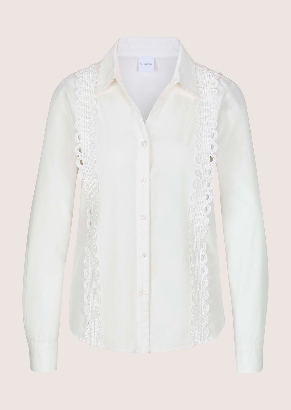 Romantische Bluse mit Spitzenbändern