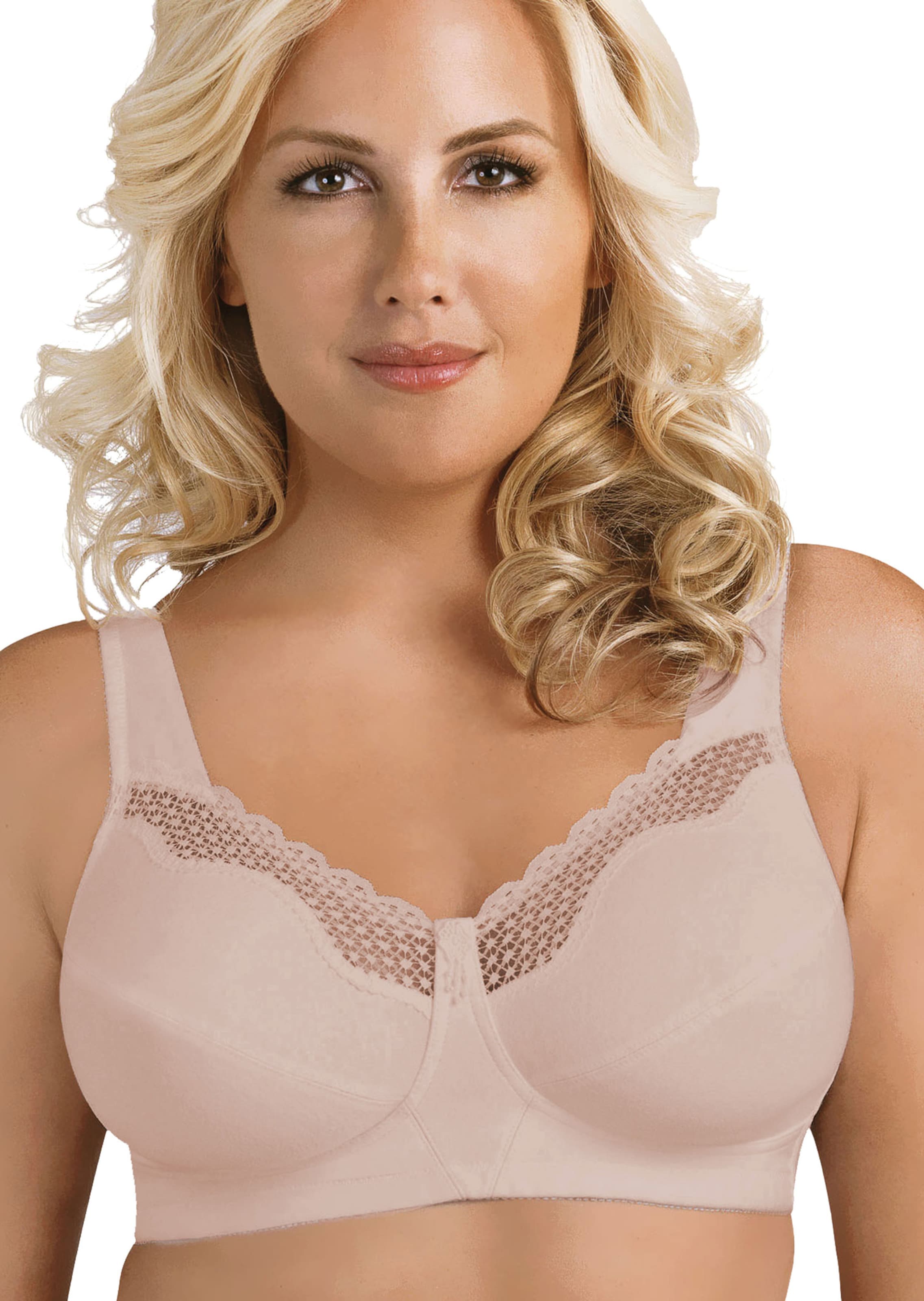 Soutien-gorge en coton sans armatures - couleur chair - Gr. 110 E de Goldner Fashion