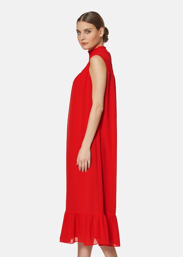 Sleeveless chiffon dress with elegant print 3