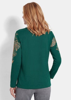 Shirt met lange mouwen en geplaatste paisleyprint thumbnail 3