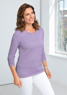 Verzorgde ajour pullover met vrouwelijke accenten thumbnail 5