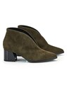 Suede ankle boot with block heel thumbnail 1