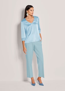 Blouse en soie stretch avec encolure en V thumbnail 2