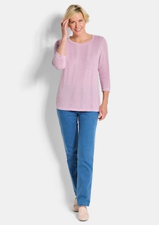 Pull en tricot structuré, à motif ondulé thumbnail 2