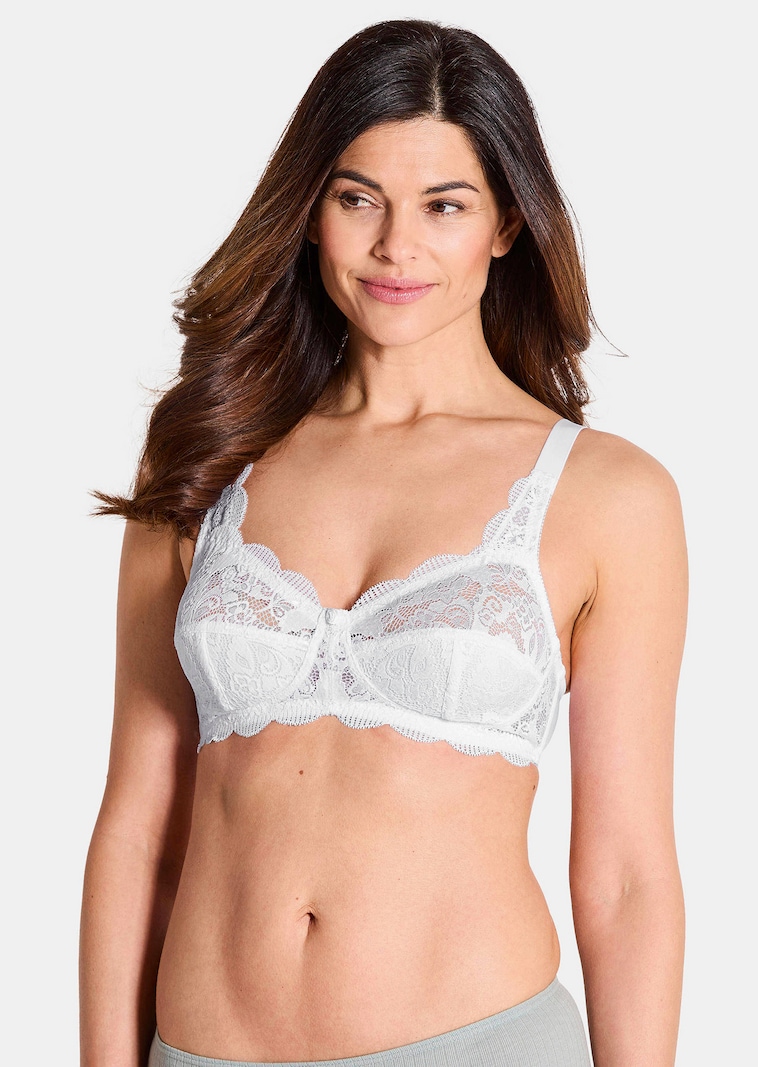 Bügelloser Spitzen-BH im Doppelpack