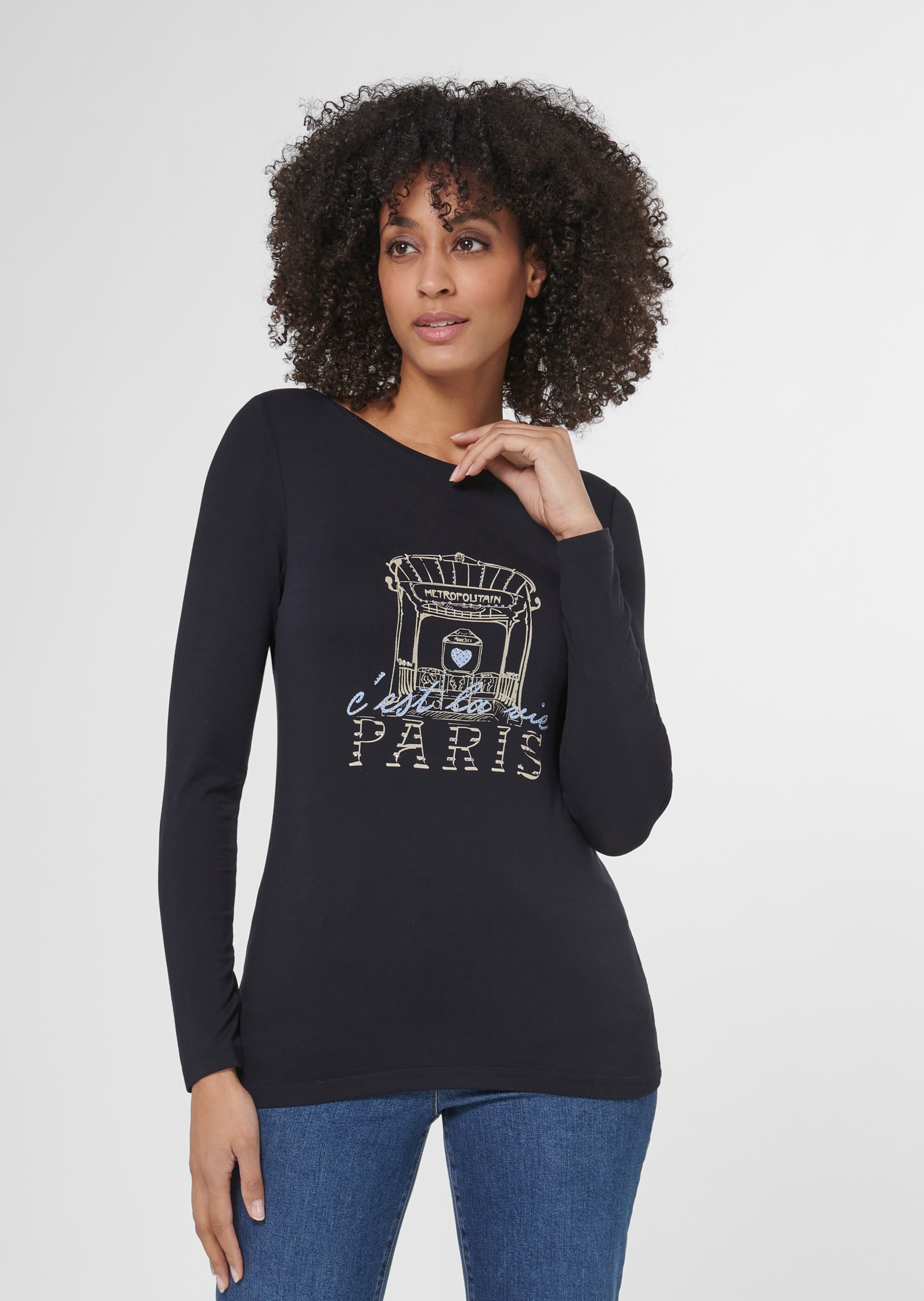 Longsleeve-Shirt mit Unikat-Print