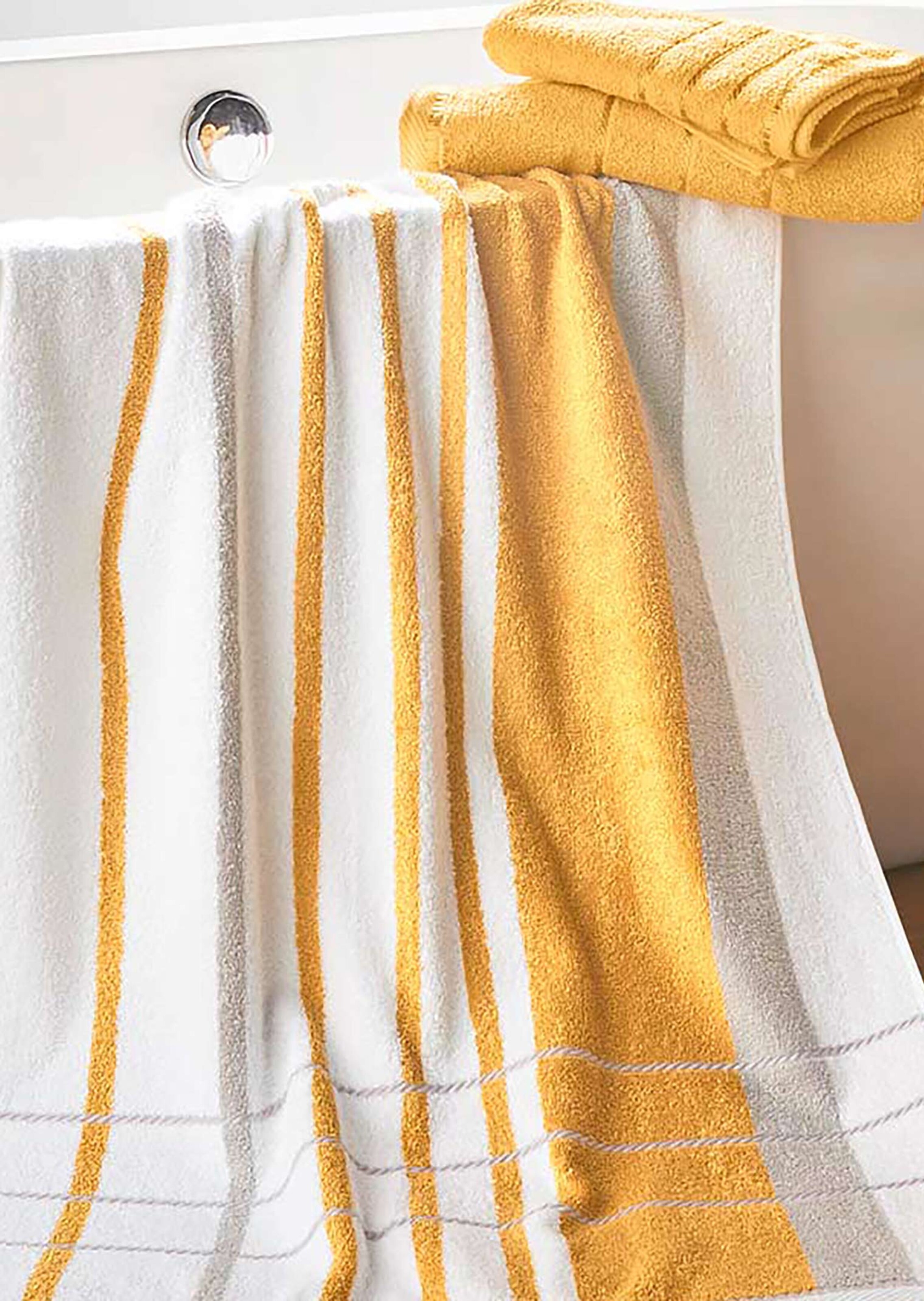 Série de linge en tissu éponge - miel / taupe - Gr. 4x 50 x 100 cm de Goldner Fashion