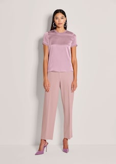 Blusenshirt aus Seide mit Rippenblenden thumbnail 2