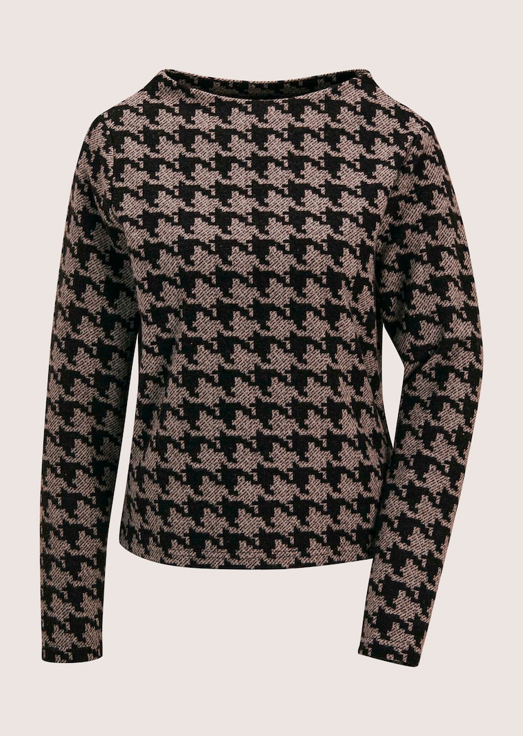 Sweatshirt im Hahnentritt-Design
