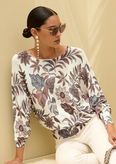 Feinstrick-Pullover mit Alloverprint thumbnail 7