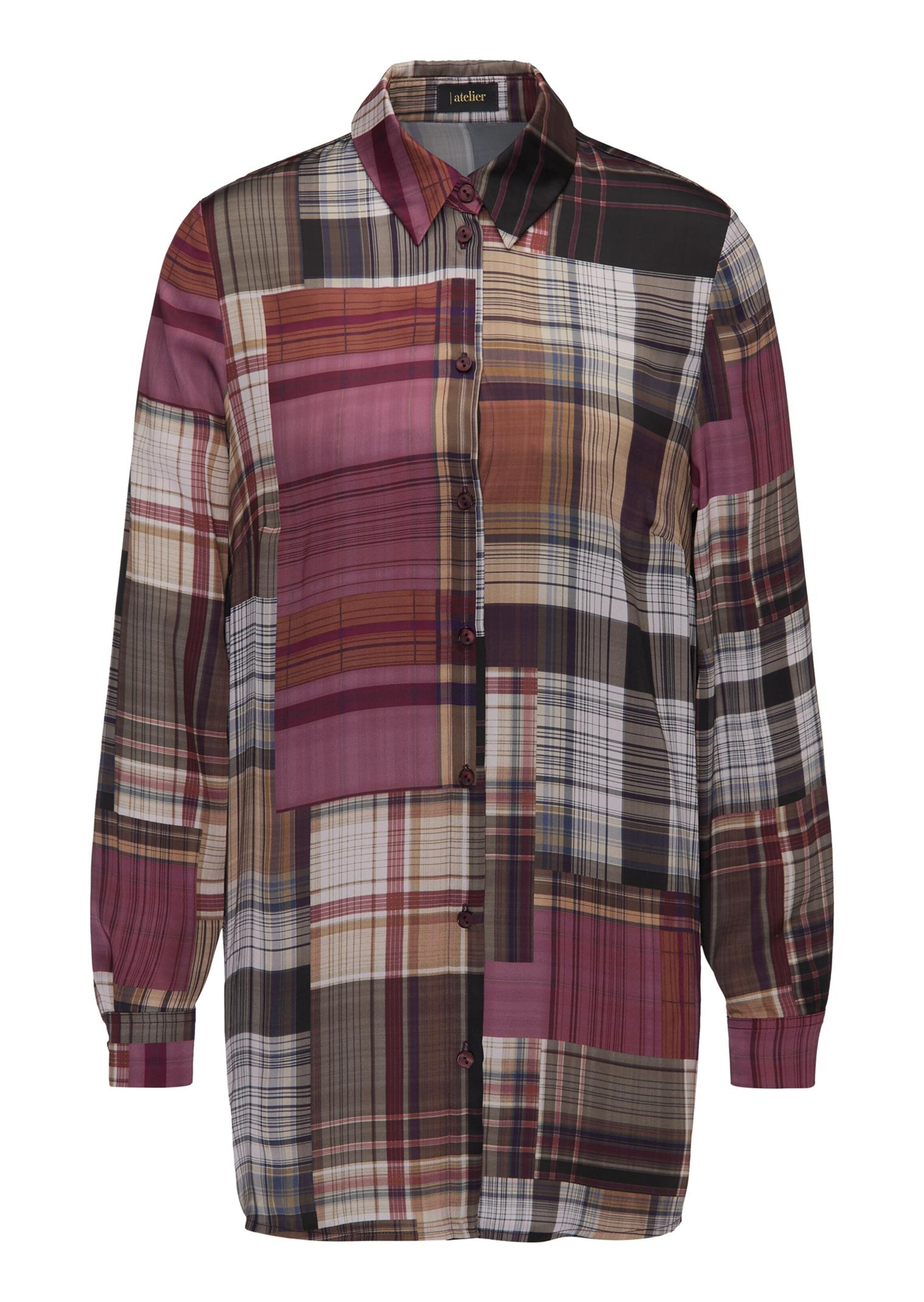 Chemisier imprimé - vert / fuchsia / à motifs - Gr. 50 de Goldner Fashion