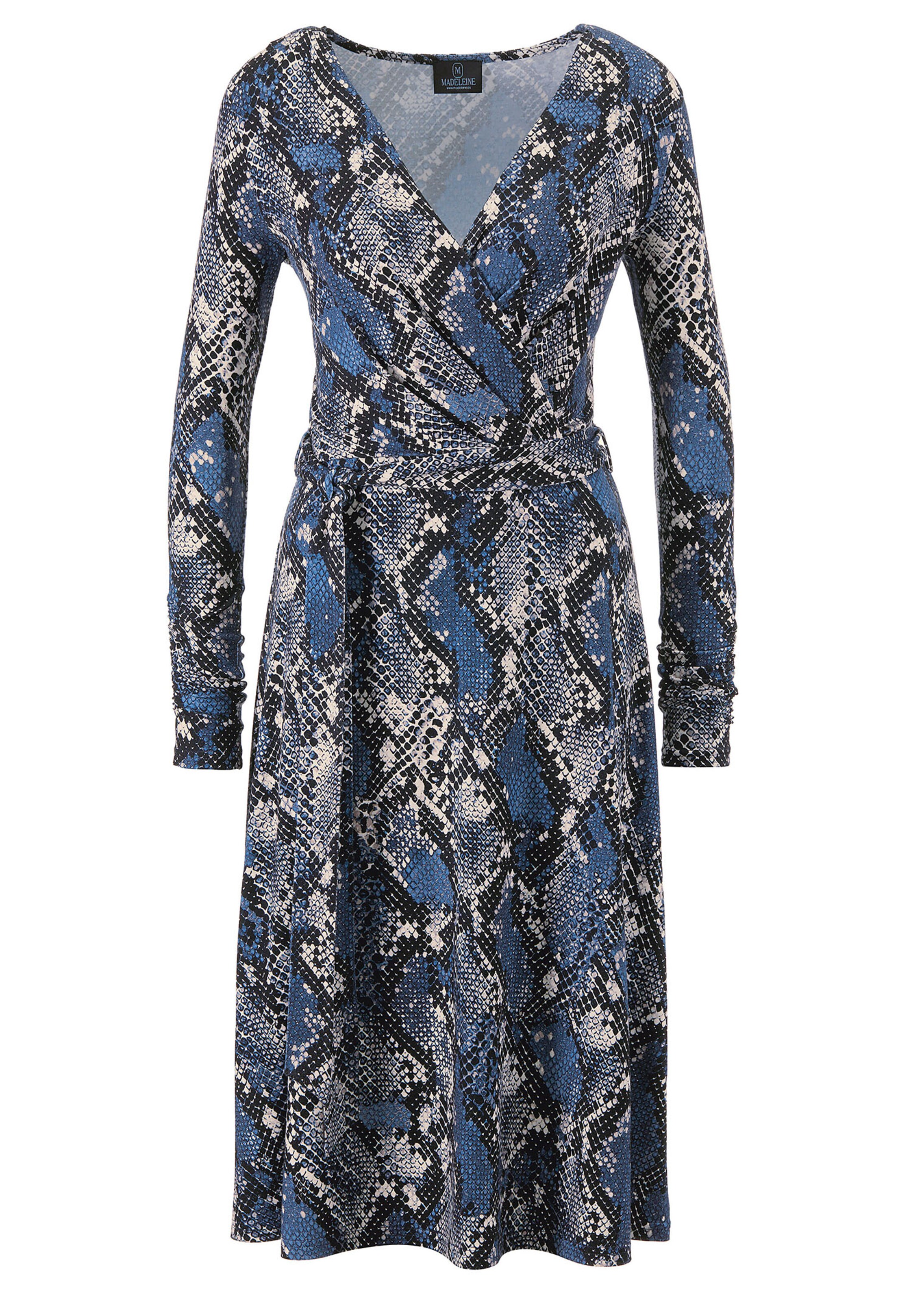 Bedrucktes Kleid in Wickel-Optik