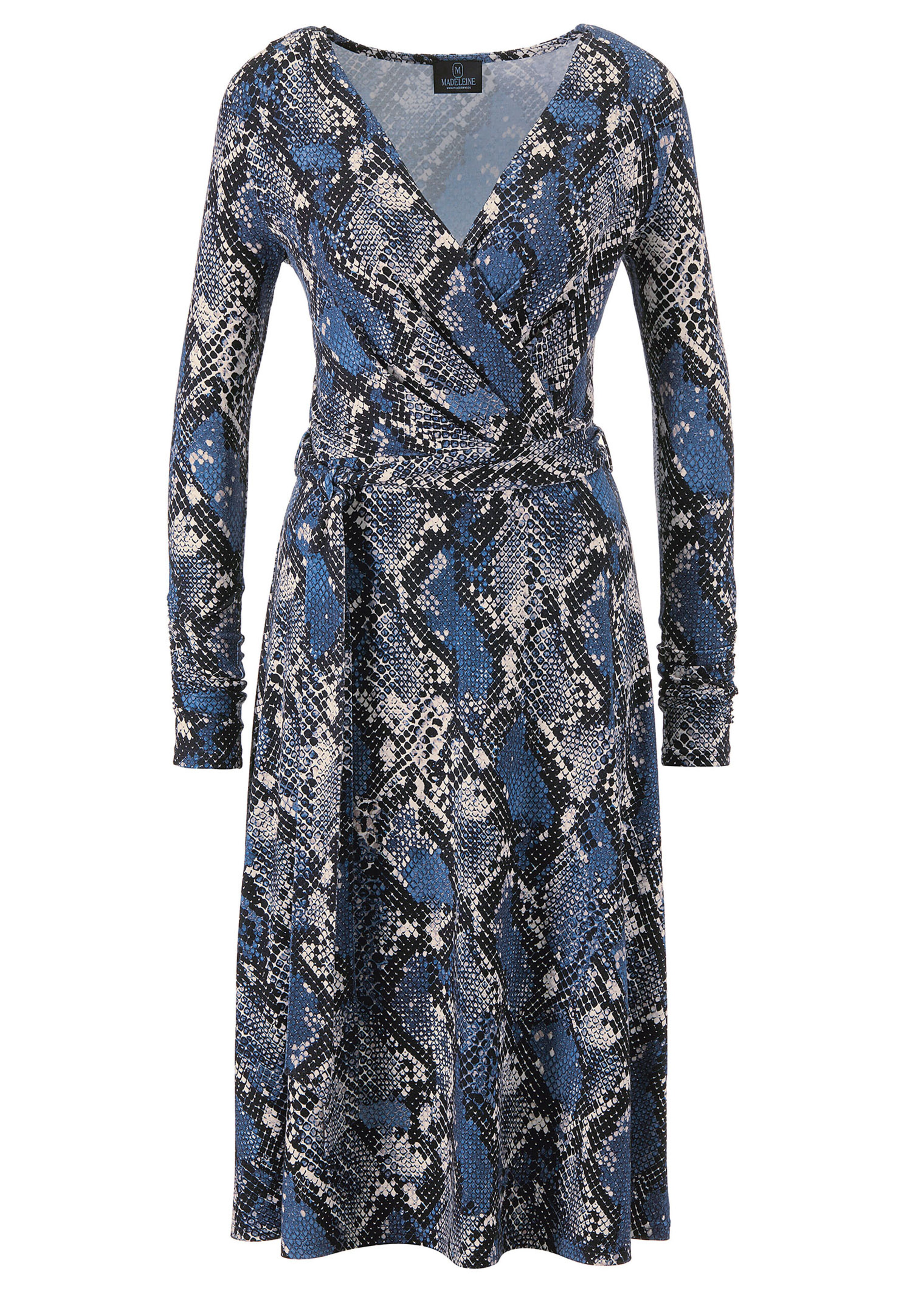 Bedrucktes Kleid in Wickel-Optik