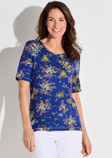 T-shirt en jersey avec motif floral thumbnail 5