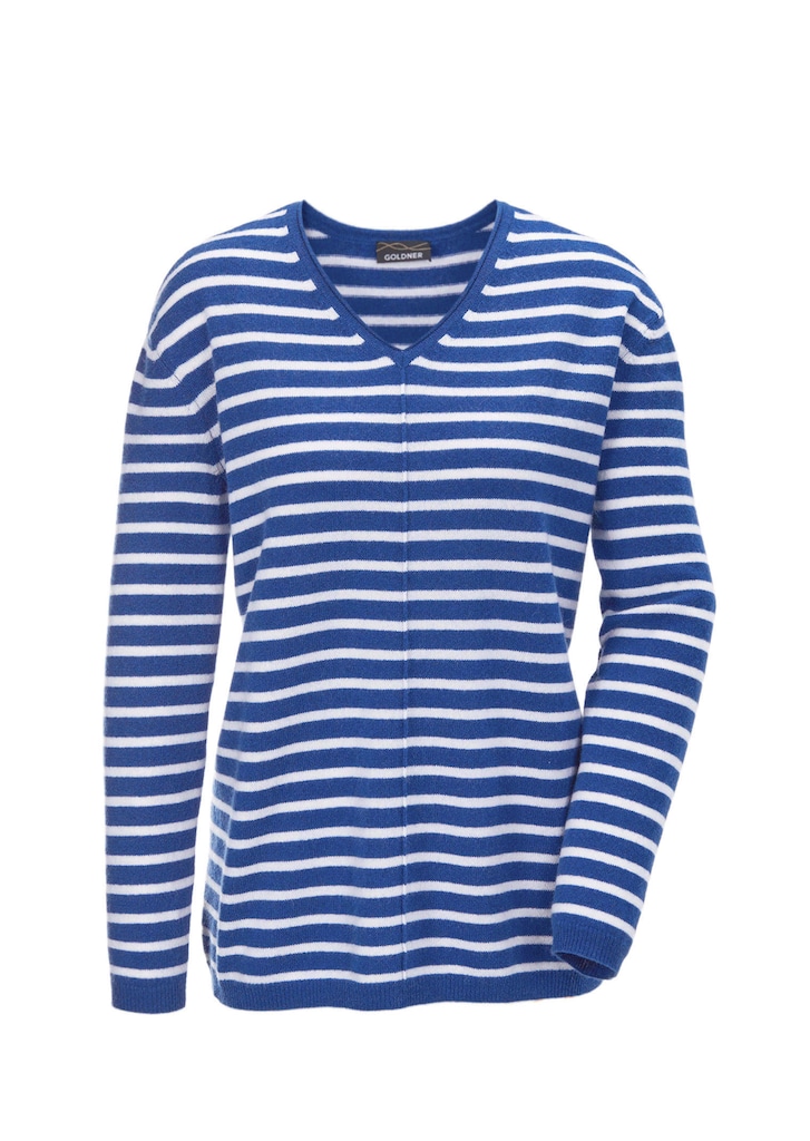 Kaschmirpullover mit V-Ausschnitt