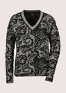 Pull jacquard avec encolure en V thumbnail 6