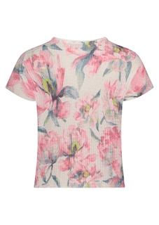 Strukturiertes Shirt mit Blumenmuster thumbnail 3