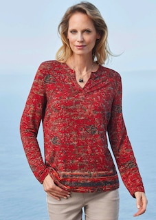 Langarmshirt mit Paisleymuster thumbnail 7