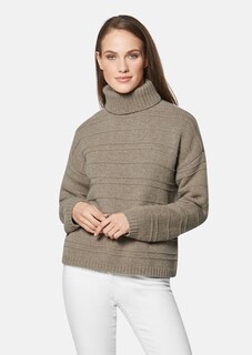 Rollkragen-Pullover mit dezenten Strickdetails thumbnail 1