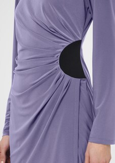 Langarm-Kleid mit seitlicher Raffung thumbnail 4