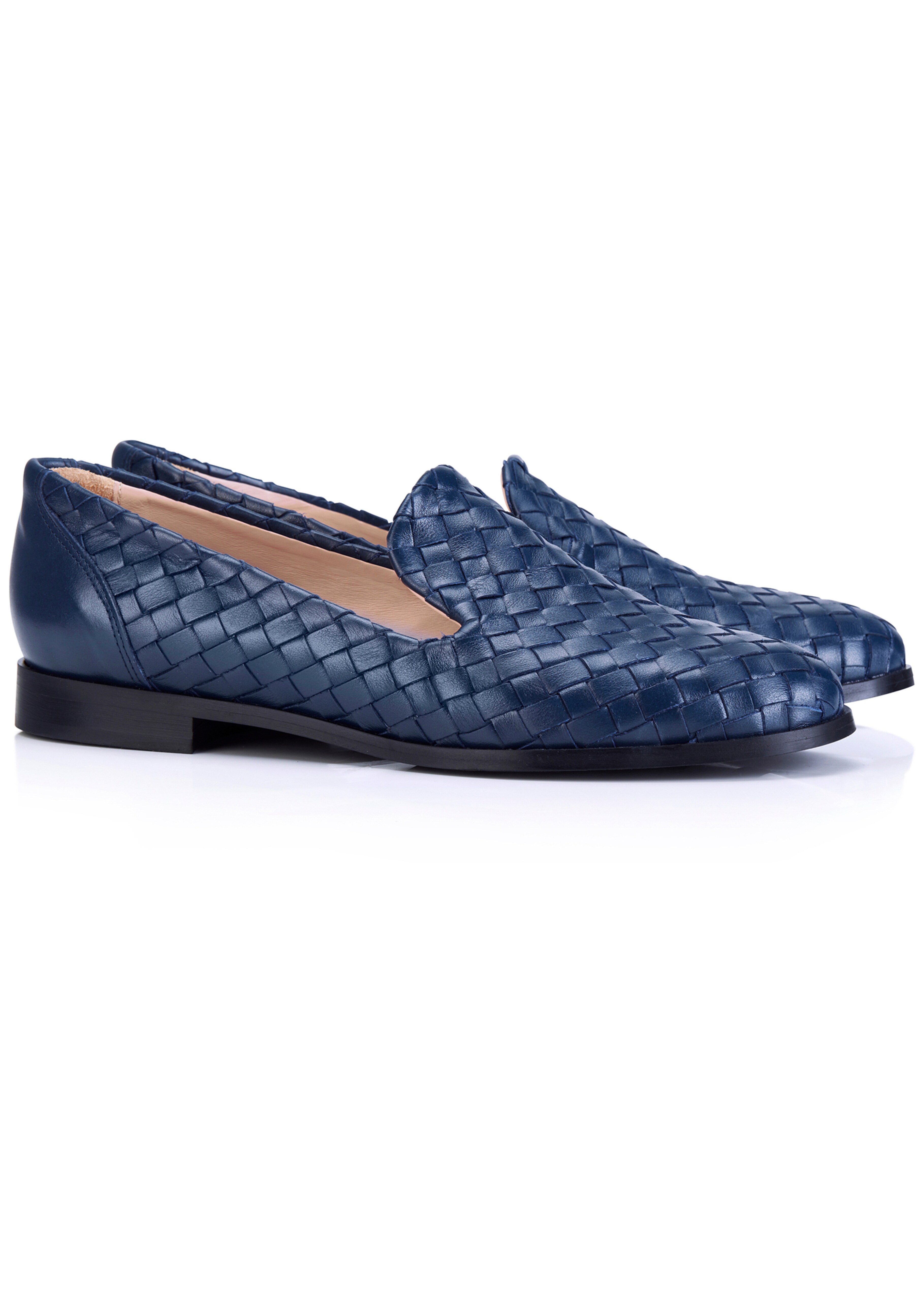 Mokassins aus geflochtenem Rindsleder