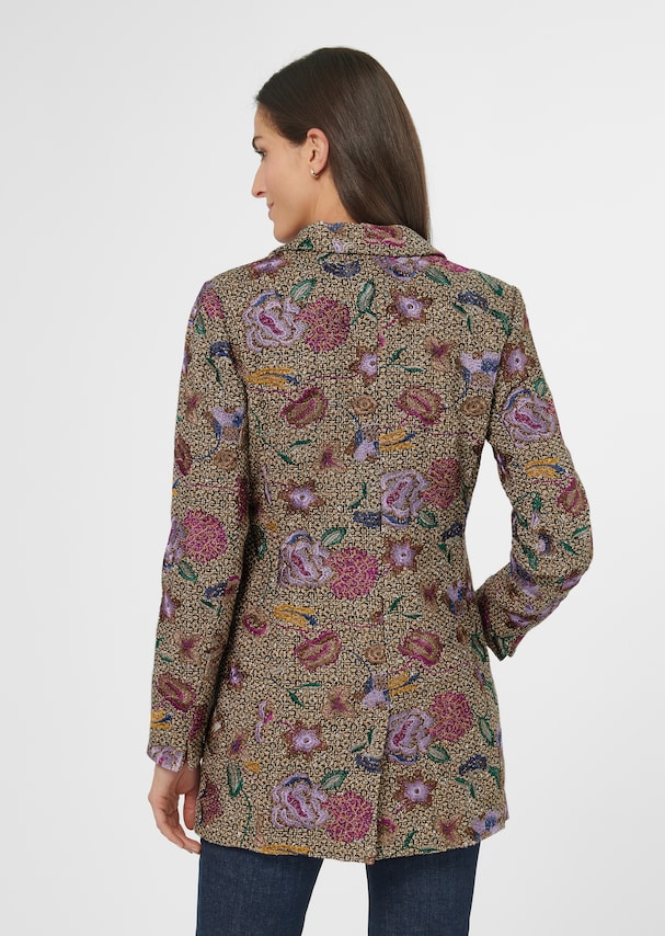 Tweed frock coat with all-over embroidery 2