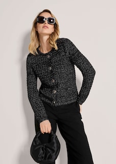 Grobstrickjacke mit Glanzgarn und modischen Knöpfen thumbnail 4