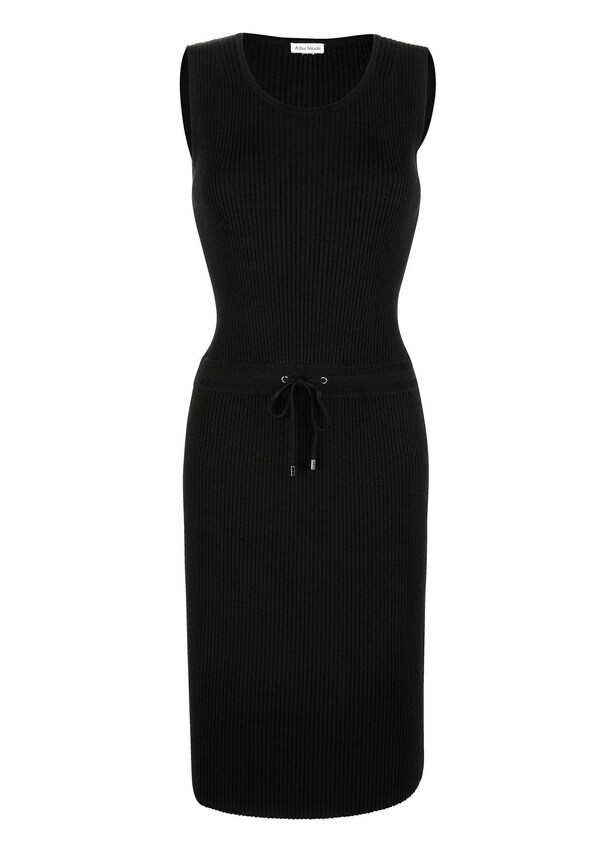 Strickkleid mit Tunnelzug-Bindeband zum Verstellen 3