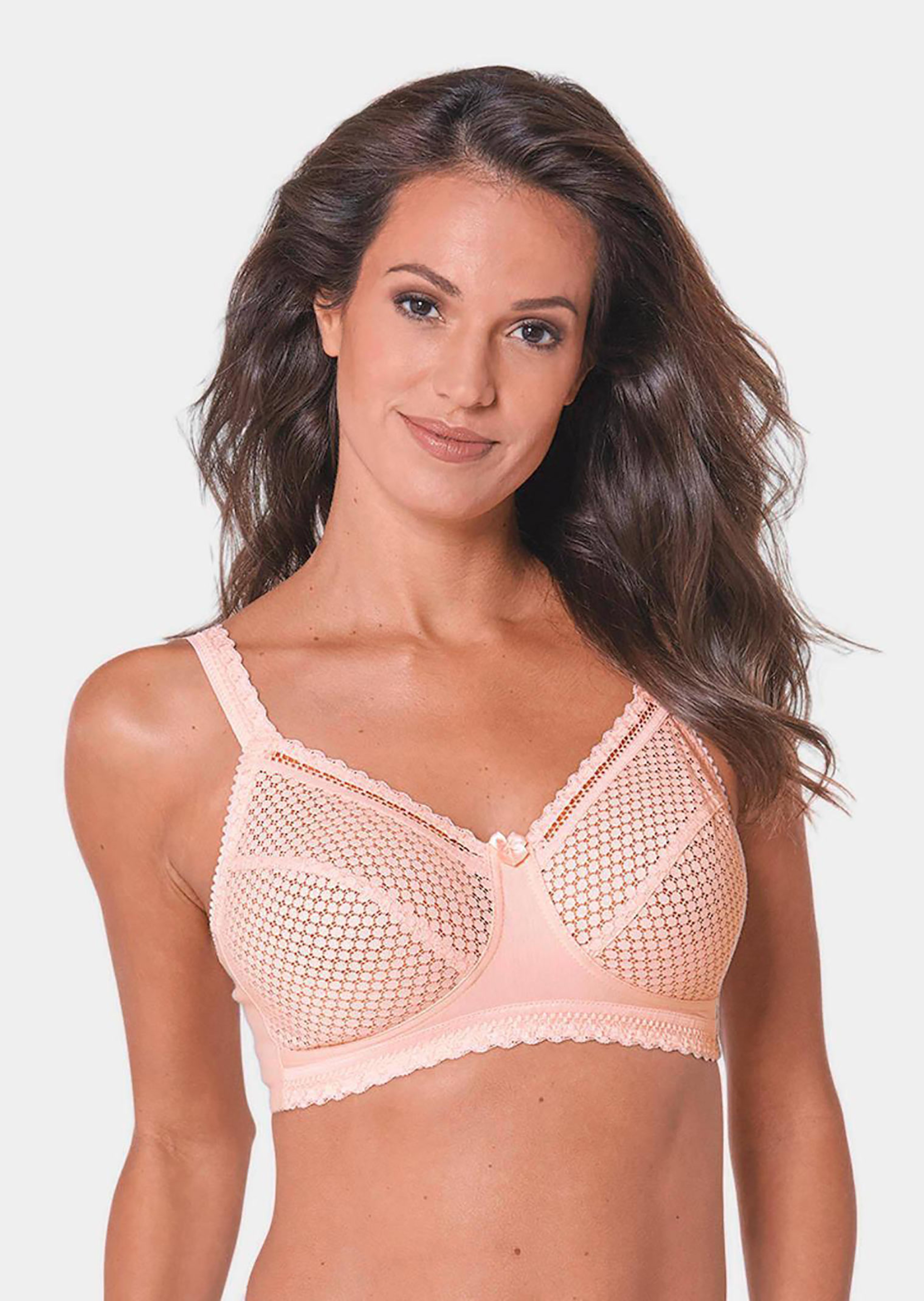 Soutien-gorge sans armature en coton et dentelle