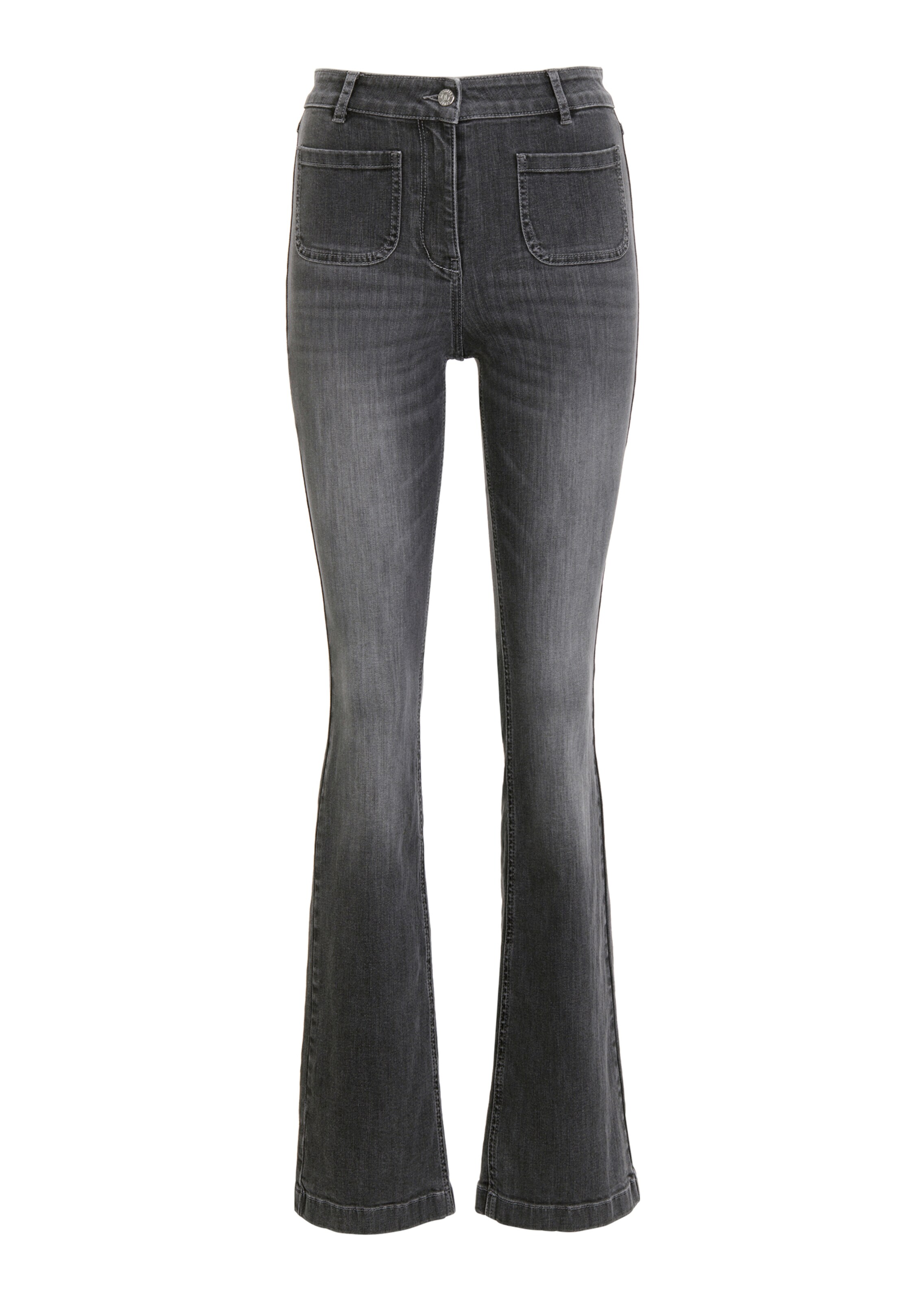 Ausgestellte Jeans mit leichter Waschung