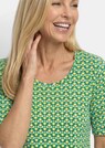 Shirt van viscose met minimalistische geometrische print thumbnail 5