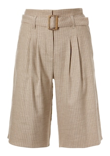 Highwaist-Bermuda mit Bundfalten thumbnail 1