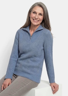 Tricot pullover met troyerkraag thumbnail 4
