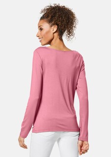 Long-sleeved shirt with waterfall neckline thumbnail 3