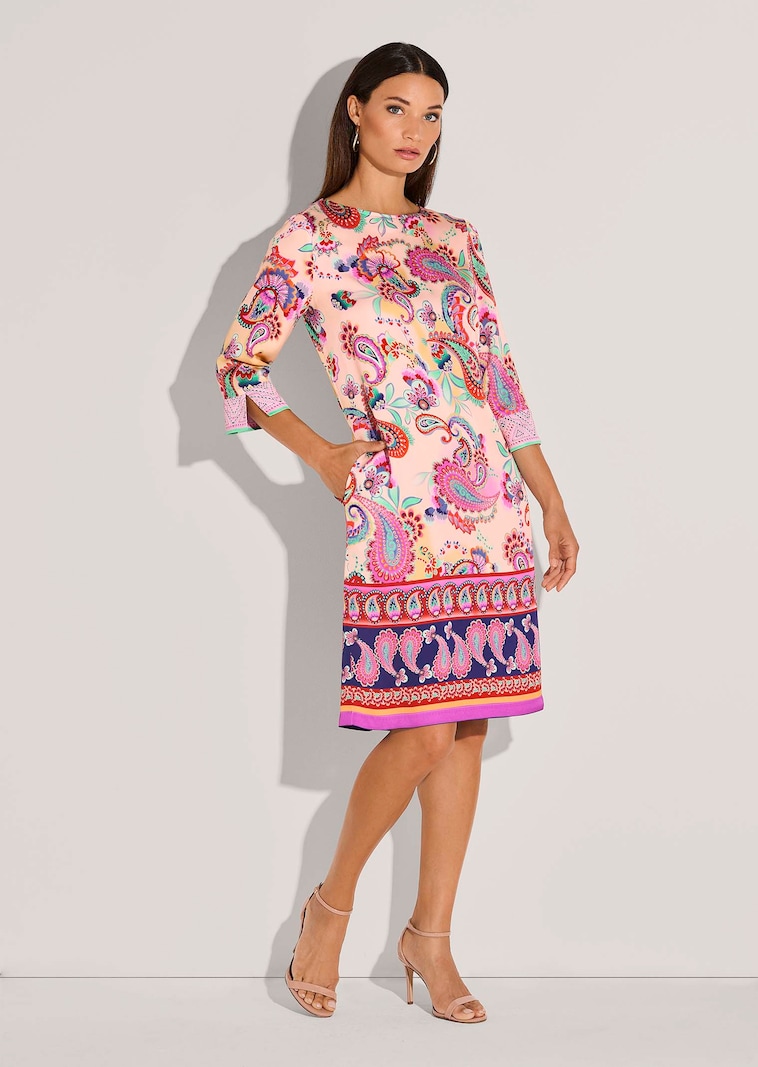 Sommerkleid im Paisley-Dessin mit 3/4-Ärmeln